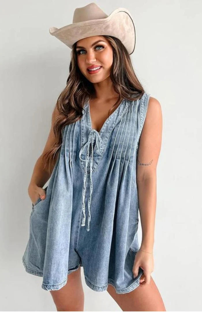 DIXIE DENIM ROMPER