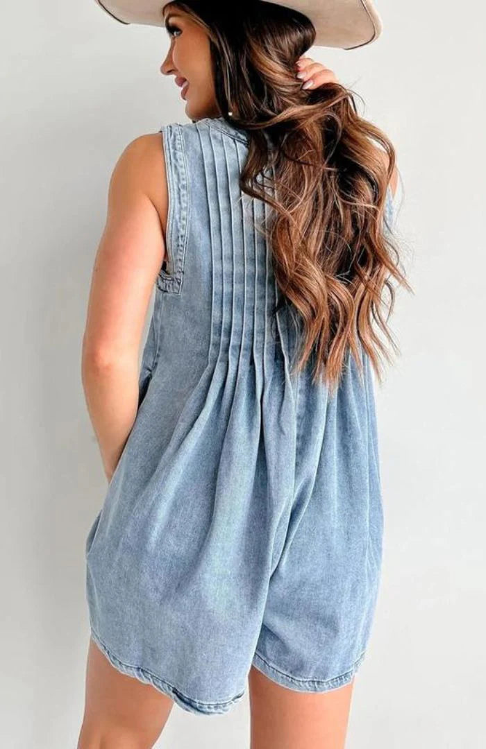 DIXIE DENIM ROMPER
