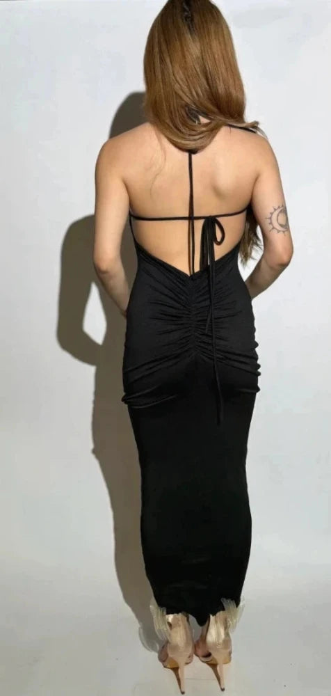 ELEGANT ALLURE BACKLESS DRESS