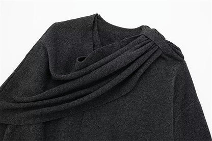 Crescent Wool Poncho