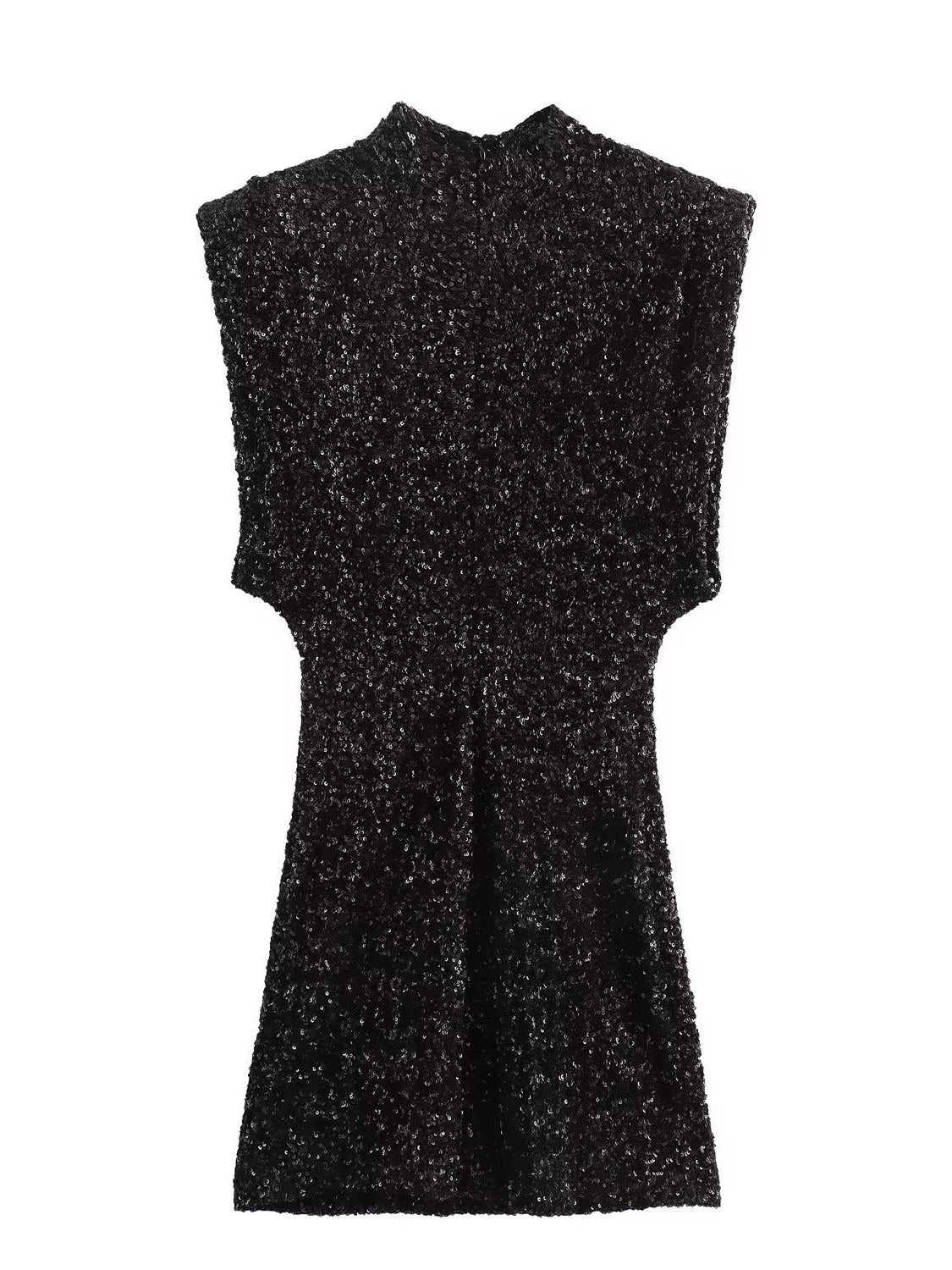 SLEEVELESS SEQUIN MINI DRESS