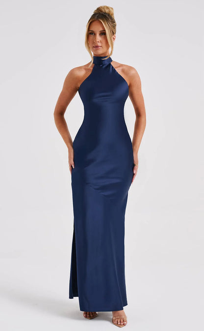 LUXE SATIN BACKLESS MAXI DRESS