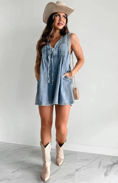 DIXIE DENIM ROMPER